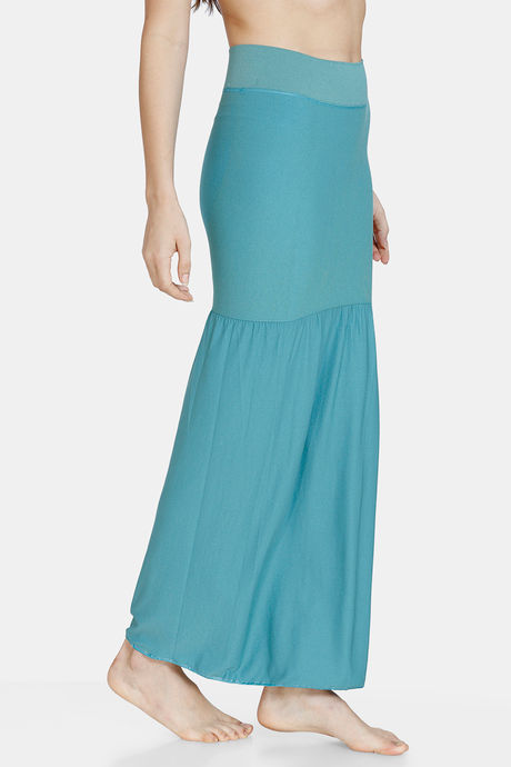 Zivame All Day Flared Mermaid Reversible Saree Shapewear - Turq Blue Green — image 4